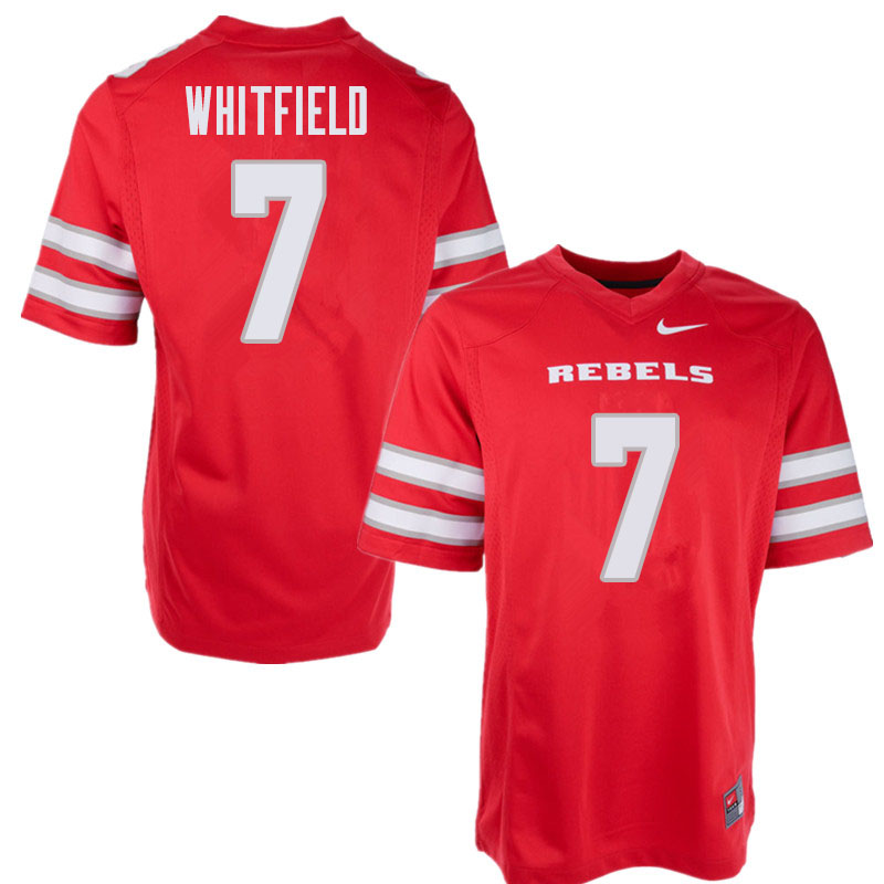 Men's UNLV Rebels #7 Reggie Whitfield College Football Jerseys Sale-Red - Click Image to Close